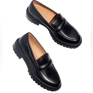 Madewell Black Leather Loafers